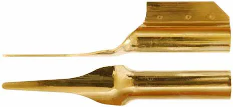 ramrod pipe, brass, fusil entry pipe with skirt, for 5/16" ramrod
