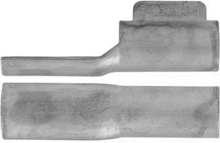 Ramrod pipe, iron, entry pipe with skirt, round, accepts 3/8" ramrod for H.E. Leman Trade Rifle