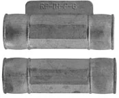 Ramrod pipe, iron, forward pipe with lug, octagon with rings, for 5/16" ramrod