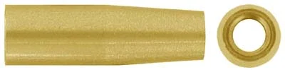 Ramrod rear tip, 5/16" diameter, brass, 10-32 thread, tapered end for Thompson Center Cherokee, Seneca, or Patriot, 1" long