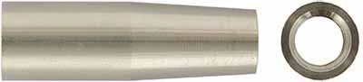 Ramrod rear tip, 5/16" diameter, nickel silver, 10-32 thread, tapered end for Thompson Center Cherokee, Seneca, or Patriot, 1" long