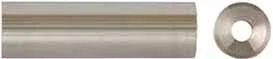 Ramrod tip, 3/8" diameter, nickel silver, concave end, 10-32 thread, 1-1/2" long