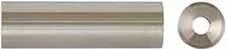 Ramrod tip, 5/16" diameter, nickel silver, concave end, 8-32 thread, 1-1/4" long