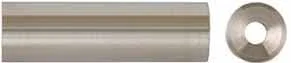 Ramrod tip, 7/16" diameter, nickel silver, concave end, 8-32 thread, 1-1/2" long