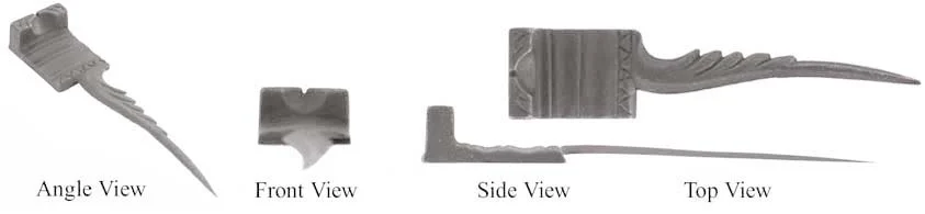 Rear sight,feather finial for 15/16" or 1" octagon barrels,wax cast steel