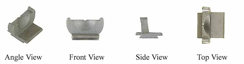 Rear sight,Longrifle style,with skirt over dovetail,wax cast steel