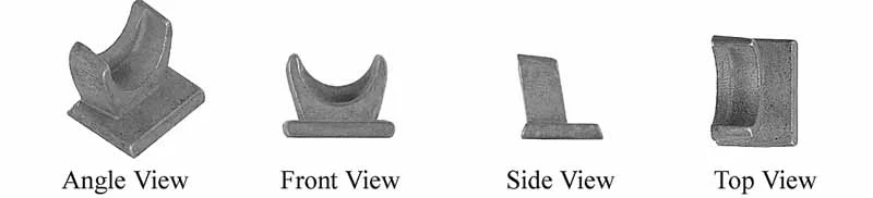 Rear sight,Tall Semi-Buckhorn,wax cast steel