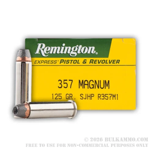 500Rounds of .357 Mag Ammo by Remington - 125gr SJHP