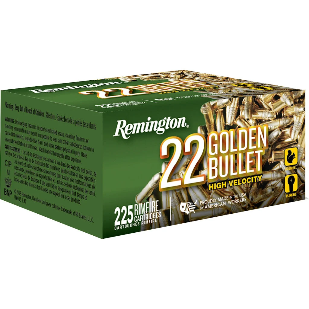 Remington 21229 Golden Bullet Plated Hollow Point36 Grain .22 Long Rifle