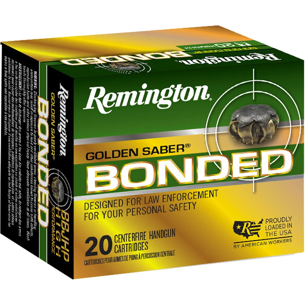 Remington 29325 Golden Saber Bonded Brass Jacketed Hollow Point185 Grain .45 ACP/Auto