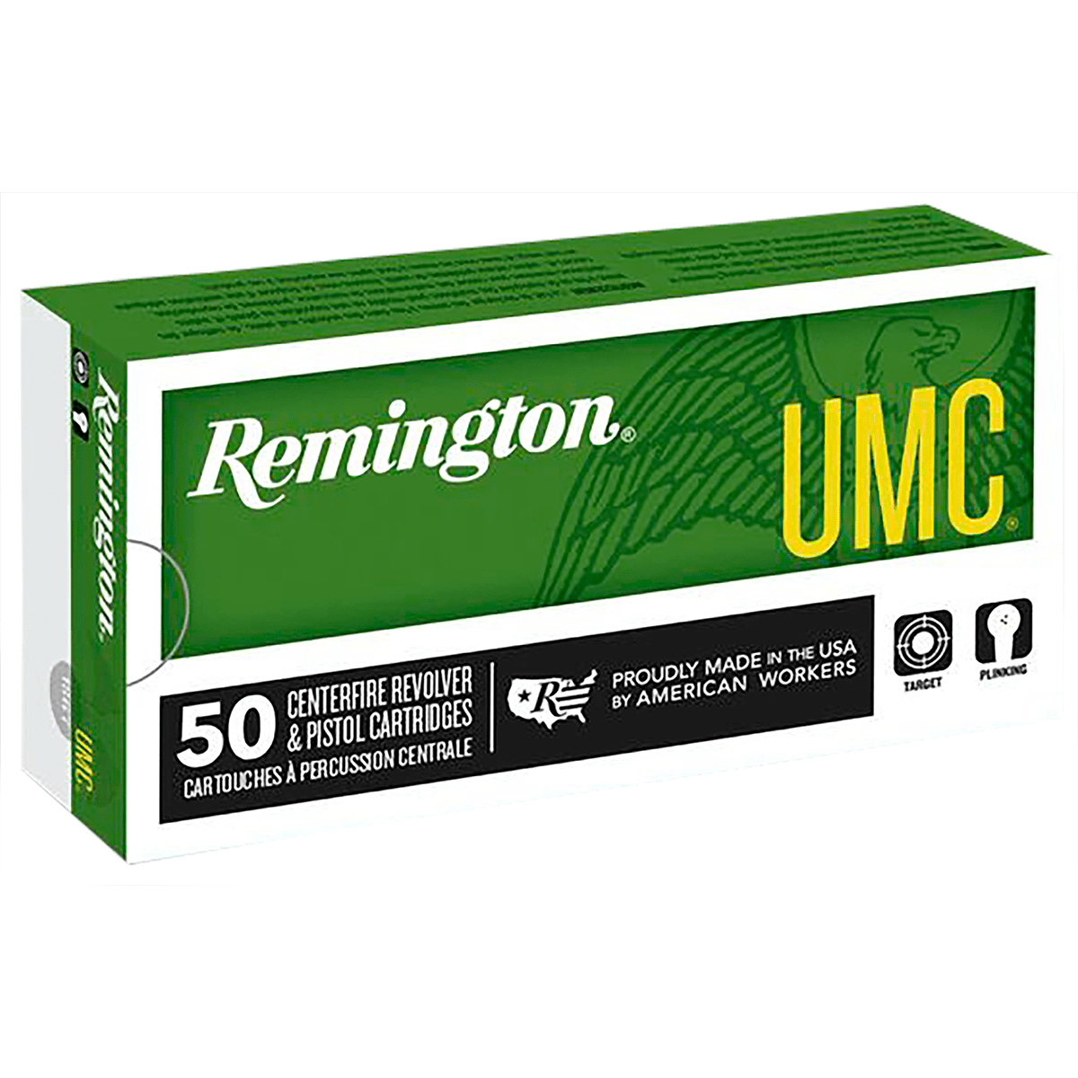 Remington 9mm Luger 124gr FMJ 1100fps Brass 50 Round Handgun Ammo