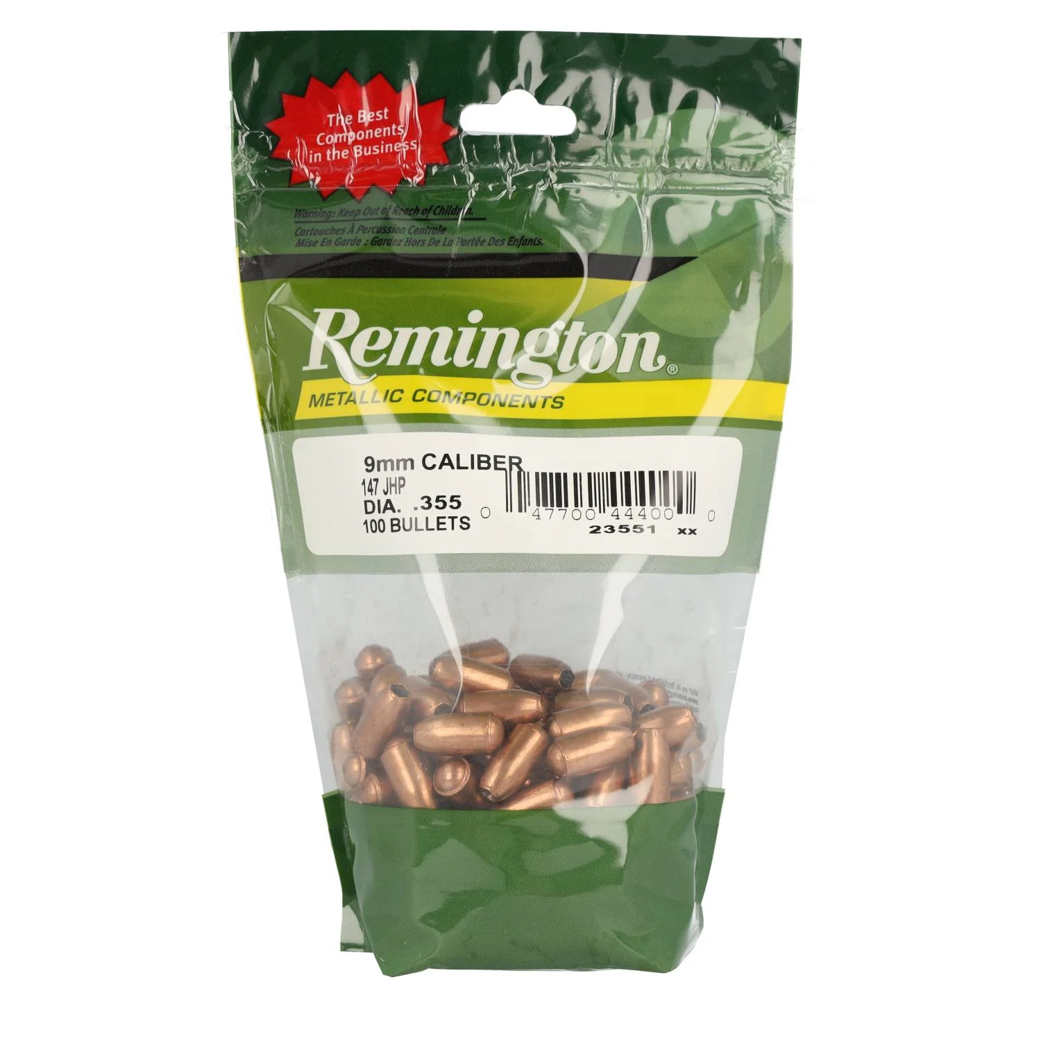Remington Component Handgun Bullet, 9mm, 147 Grain