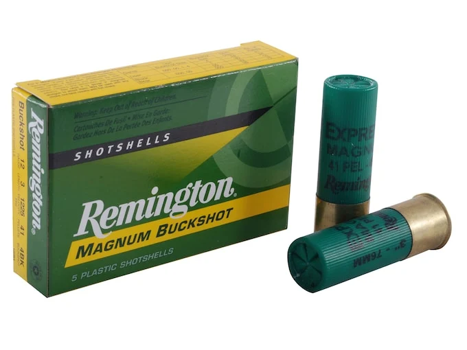 Remington Express Magnum Ammunition 12 Gauge 3″ #4 Buckshot 41 Pellets