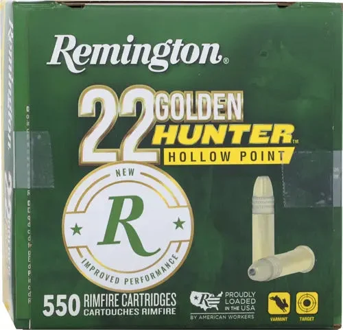 REMINGTON GOLDEN HUNTER 22LR 40GR PLATED HP 550RD