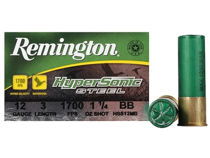 Remington HyperSonic Ammunition 12 Gauge 3″ 1-1/4 oz BB Non-Toxic Shot