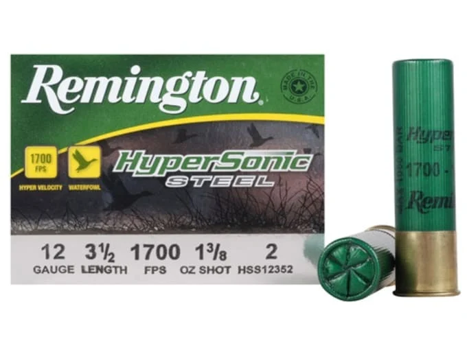 Remington HyperSonic Ammunition 12 Gauge 3-1/2″ 1-3/8 oz #2 Non-Toxic Shot