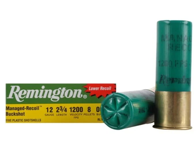 Remington Managed-Recoil Express Ammunition 12 Gauge 2-3/4″ 00 Buckshot 8 Pellets