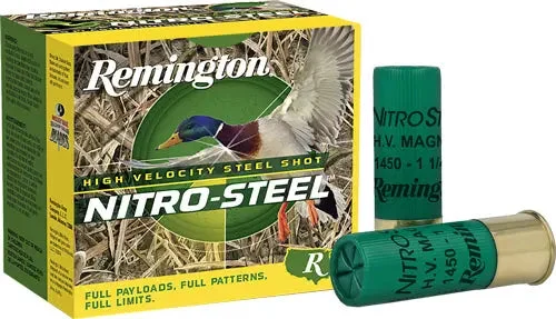 REMINGTON NITRO-STEEL 12GA 3" 1-1/4OZ #4 1450FPS 25RD