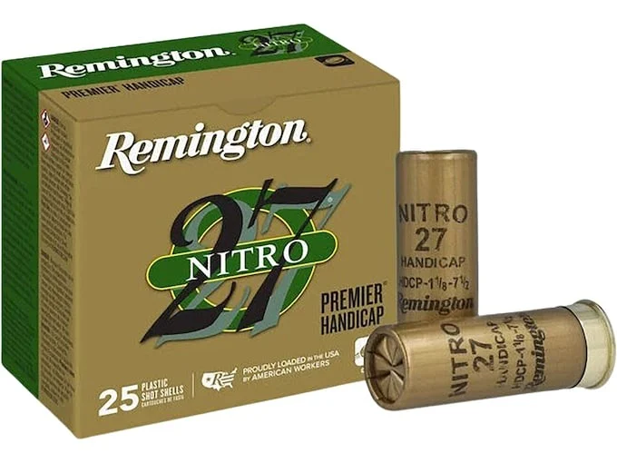 Remington Premier Nitro 27 Gold Handicap Ammunition 12 Gauge 2-3/4″ 1-1/8 oz