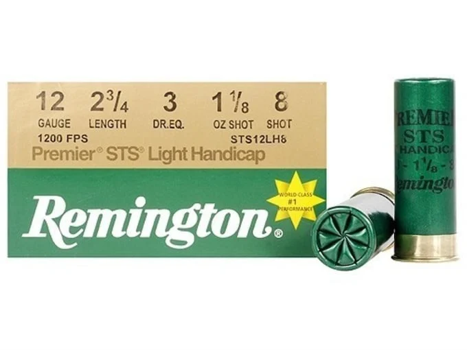 Remington Premier STS Target Ammunition 12 Gauge 2-3/4″ 1-1/8 oz #8 Shot