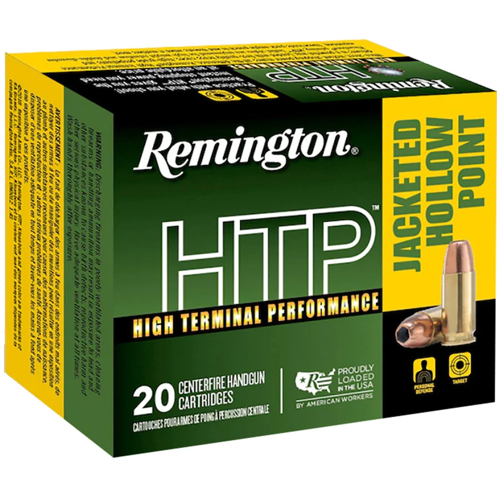 Remington R21453 HTP Jacketed Hollow Point JHP 185 Grain .45 ACP/Auto