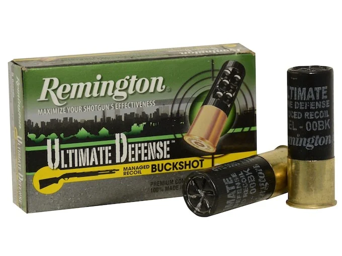 Remington Ultimate Defense Ammunition 12 Gauge 2-3/4″ 00 Buckshot 8 Pellets