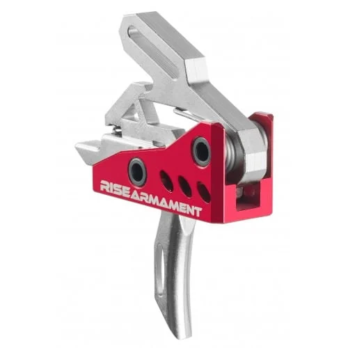 Rise Armament RA-535 Advanced Performance Trigger – Red/Silver – RA-535-SLVR1