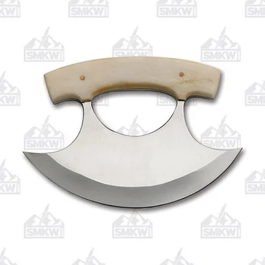 Rite Edge Bone Ulu Knife with Leather Sheath DH8011BO