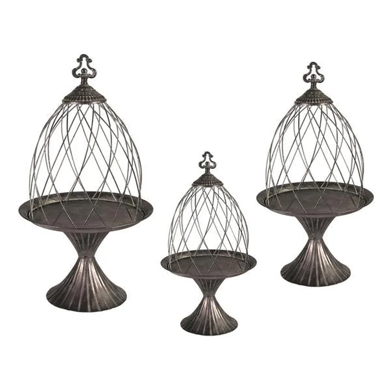 Roman Plant Cage Old Silver D31H43