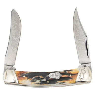 Rough Ryder Cinnamon Bone Stag Small Moose Folding Knife RR2157