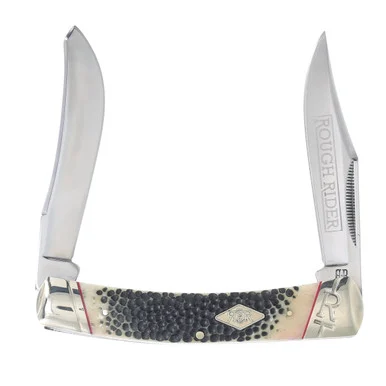 Rough Ryder Large Moose Folding Knife Buckshot Bone RR2320