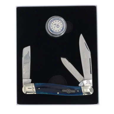 Rough Ryder Patriot Series Large Stockman Folding Knife Collector's Set RR2512
