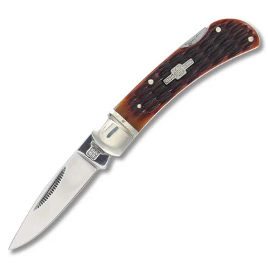 Rough Ryder Small Lockback Folding Knife Brown Jigged Bone RR461