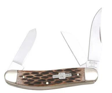 Rough Ryder Sowbelly Folding Knife Brown Jigged Bone RR080