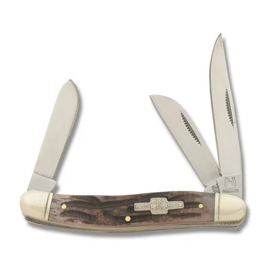 Rough Ryder Stag Bone Stockman Folding Knife RR158