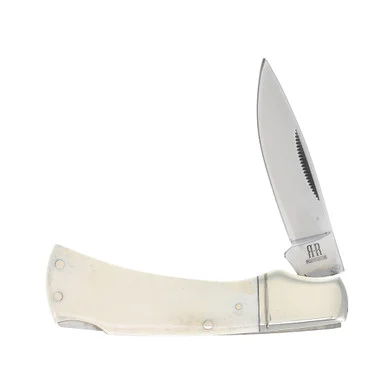Rough Ryder White Smooth Bone Small Lockback Folding Knife RR135