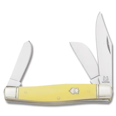 Rough Ryder Yellow Large Stockman Folding Knife RR603