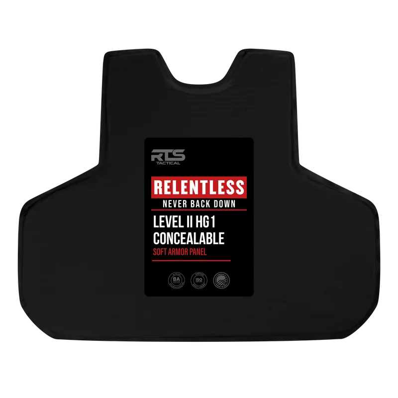 RTS Tactical Relentless Level II (HG1) Concealable Soft Armor Panels
