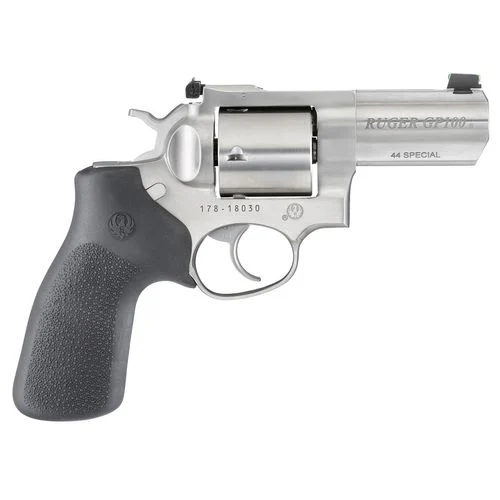 Ruger 1761 GP100 Standard Single/Double 44 Special 3 inch 5rd Hogue Monogrip Black Stainless