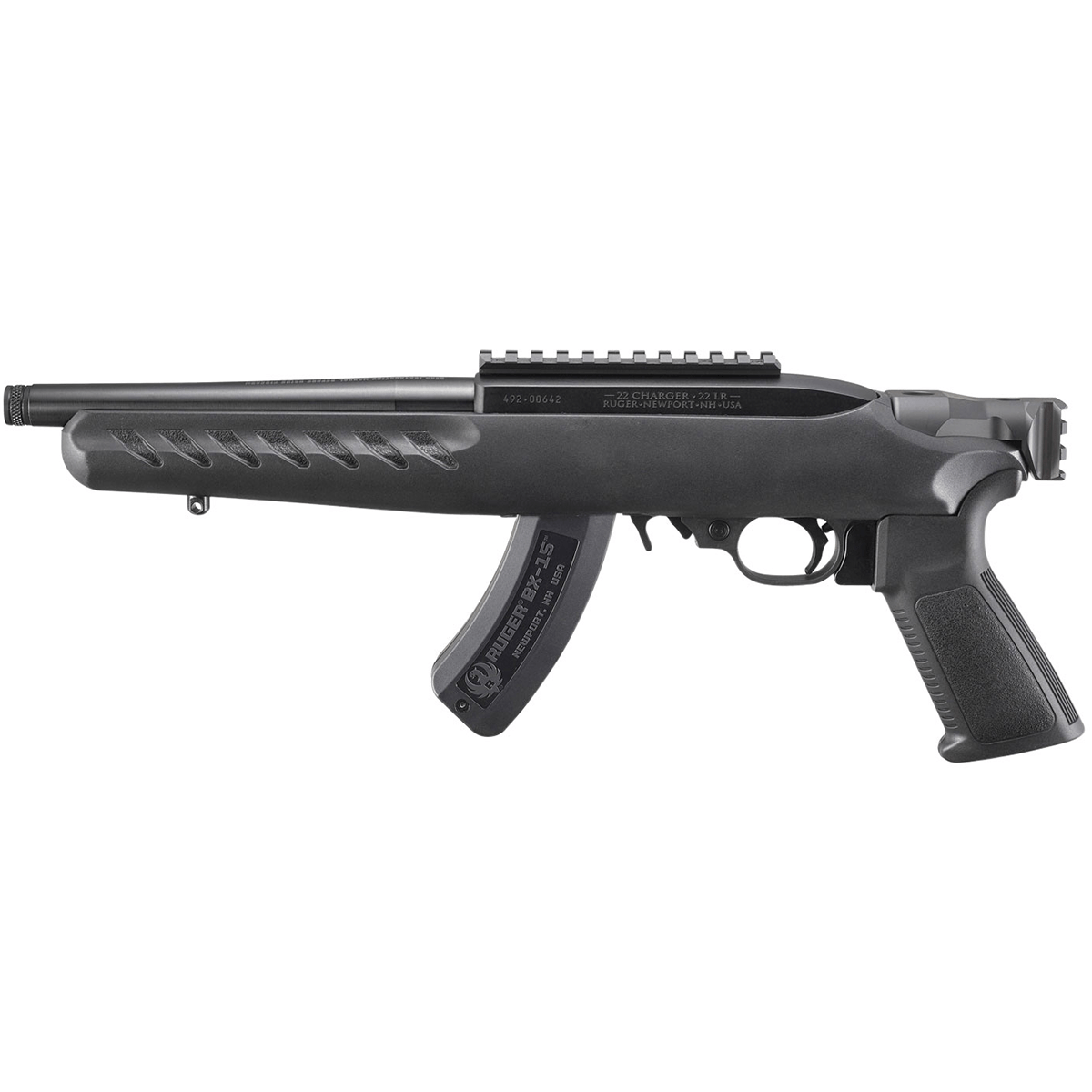 Ruger 4938 22 Charger 22 LR 15+1 8″ Black Steel/Threaded Barrel Semi Automatic Handgun