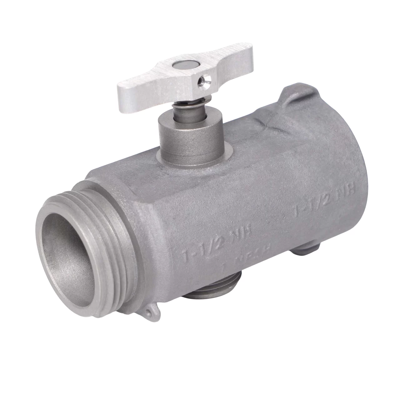 S&H Products Tee with Valve 1-1/2 NH x 1 NP Powder Coated