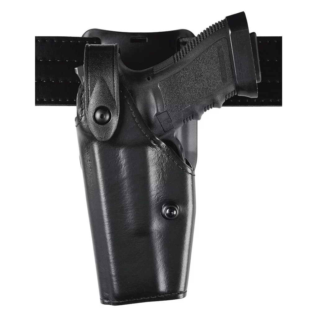 Safariland – Model 6285 Level II Holster 1.50″ Belt Drop, Duty Plain Black Left Hand Fits – Glock: 17, 22 w/ ITI M3 Light 4.5″ BBL