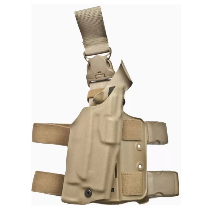 Safariland Model 6355, ALS Thigh Holster STX FDE Brown, Tactical Thigh Holster, Right Hand Fits – Glock 34, 35, 5.32″ BBL