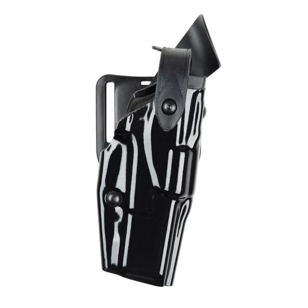 Safariland Model 6360 ALS Level III, Mid-Ride Duty Holster, Right Hand, Hood Guard, Hi Gloss Black