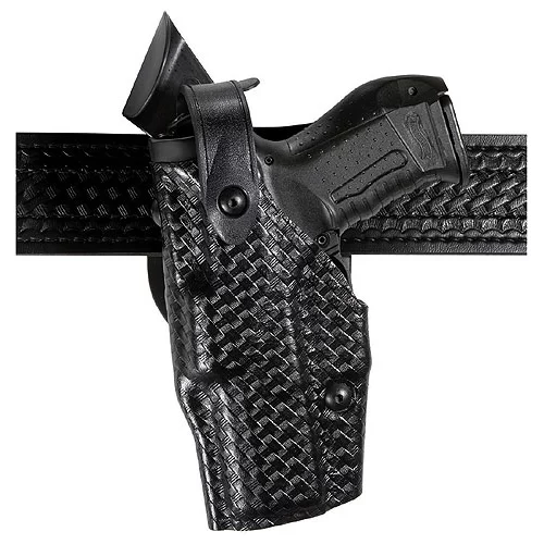 Safariland Model 6360, Level III Retention Basketweave Black, Mid-Ride Belt Loop, Left Hand Fits – Glock 19, 23 w/ 4″ BBL, 26, 27 w/ 3.5″ BBL