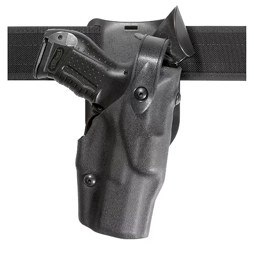 Safariland – Model 6365 Level II Holster, 1.50 Belt Drop, Duty STX TAC Black Right Hand, Hood Fits – SIG: P229R DAK w/ Bobbed Hammer; P229R DASA w/ Full Size Hammer 3.9″ BBL