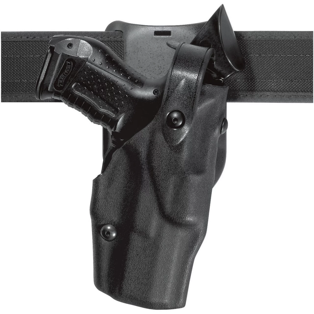 Safariland -Model 6365 Level III Holster, 1.50 Belt Drop, Duty Plain Black Right Hand, Hood G Fits – Glock: 17, 22 4.5″ BBL