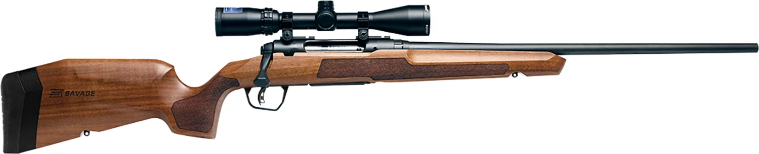 Savage Arms 32265 Axis 2 XP Combo 25-06 Rem 4+1 22″ Matte Black Sporter Barrel & Drilled & Tapped Carbon Steel Receiver, Ergonomic Hardwood Stock, Right Hand, Boresighted 3-9x40mm Scope