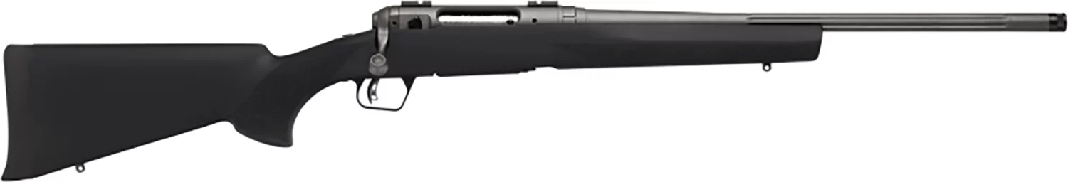 Savage Arms 58275 110 Trail Hunter Lite Full Size 6.5 PRC 2+1 20″ Fluted/Threaded Barrel, Drilled & Tapped Steel Receiver, Black Fixed Synthetic Stock