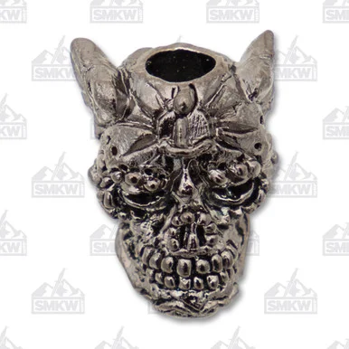 Schmuckatelli Co. Aquilo Sugar Skull Bead-Matte Hematite SCAHM